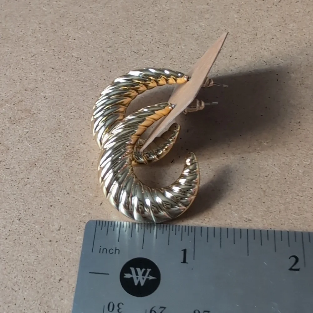 Gold Nautical-Inspired Spiral Earrings